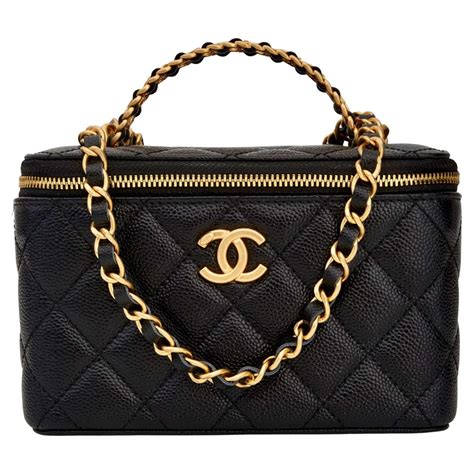 chanel vanity case black medium|Chanel vanity bag 2020.